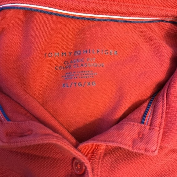 TOMMY HILFIGER red Collar shirt - Picture 2 of 2
